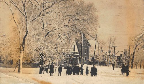 Pride’s drug store 1909 Allen's Corner in 1909, looking north across Allen Avenue toward what is currently Dollar General on the left and Local Leaf on the right.